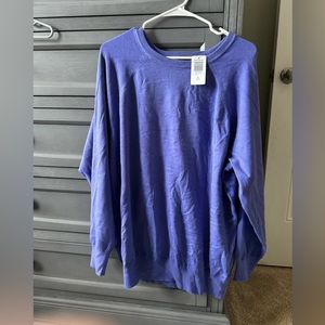 NWT torrid 3 / 3x / 22-24 Blue Core Crewneck Pullover (periwinkle)